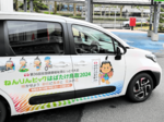 大会盛り上げへラッピング車両 鳥取県トヨタ販売店グループが引き渡し
