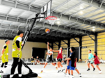 3×3バスケ楽し 鳥取キャムバケッツ 小学生に教室