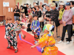 【ウェブ早出し】園児が石見神楽でおもてなし 境港に「クイーン・エリザベス」寄港