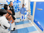 飛行機と空にフォーカス 米子鬼太郎空港 琴浦の宮川さん個展