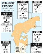 能登断水、月末にほぼ解消へ