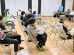 ボランティアの心得など説明 全日本トライアスロン皆生大会