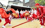麒麟獅子舞 息災願い 為世永神社夏の例祭 4年ぶり通常開催