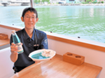 岩美ブルー〝づくし〟 山陰松島遊覧、海の日限定 船内で青カレーなど提供