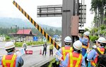 交通遮断機の操作確認 豊岡河川国道事務所 村岡、豪雨に備え訓練