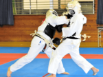鍛錬重ねた技披露 日本拳法村岡大会 ゆかりの創始者顕彰