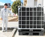 流域治水考える契機に 鳥取・美保南小 雨水貯留タンク設置