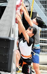 河上(鳥取県協会)2年連続優勝 金谷2位、林3位 Sクライミング鳥取スピード杯