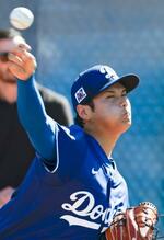 大谷、4度目のブルペンで30球