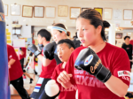 ボクシング木下鈴花 杭州アジア大会控え地元米子で練習 「仲間いてリラックス」 パリ五輪出場権目指す