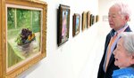 なじみ深い風景多彩な描写で チャーチル会米子絵画展