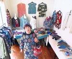 かぎ針編み風合い豊か 細田さん力作展示即売