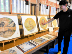 発見の祈祷札展示 大神山神社奥宮 修繕工事公開、天井絵も