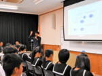 川を守る意義訴え 岸田川漁協 浜坂中でふるさと学習会