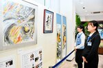 迫力満点の龍お披露目 鳥銀米子営業部 故 浜田珠鳳さん指画展