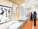150人の秀作一堂に 高校生や台湾から出品も 倉吉で県書道連合会展