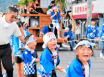 汗だく「わっしょい」盛大に 川下大祭が幕開け 「京二屋台」巡行、ムード盛り上げ