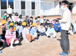 日頃から心構えを 豊岡市で防災学習 「EARTH」の教諭が説明