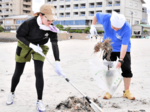 美しい砂浜でもてなし 海開き前に 皆生温泉で海岸清掃