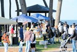 温泉街歩いて楽しむ 皆生で周遊型イベント 屋台やビーチスポーツ