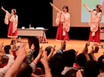 「温泉むすめ」三朝集結 声優3人イベント ファン500人熱気包む