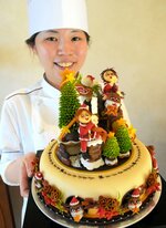 桐原さん(境港洋菓子店パティシエール)銅賞 国内最大級洋菓子コンテスト デコレーションケーキ・マジパン仕上げ部門