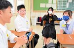 ようこそ浜高へ 台湾の姉妹校30人が初訪問