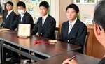 伐木全国大会優勝を報告 智頭農林高、教育長を表敬