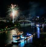 水都彩る100隻の船渡御
