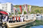 国譲り神話を再現 美保神社、美保関港で「青柴垣神事」