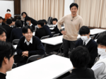 「花園でトライ」課題議論 元ラグビー日本代表 広瀬さん激励 倉吉東高