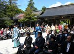 新権禰宜、地域の安寧祈念 名和神社、例大祭にぎやか