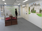 修理中「仁風閣」敷地内に展示館開館 鳥取城跡の案内施設としても機能