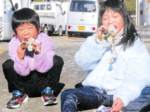 もみ殻活用焼き芋作り 村岡・しかだこども会